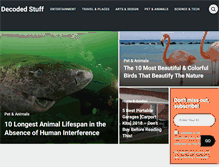 Tablet Screenshot of decodedstuff.com